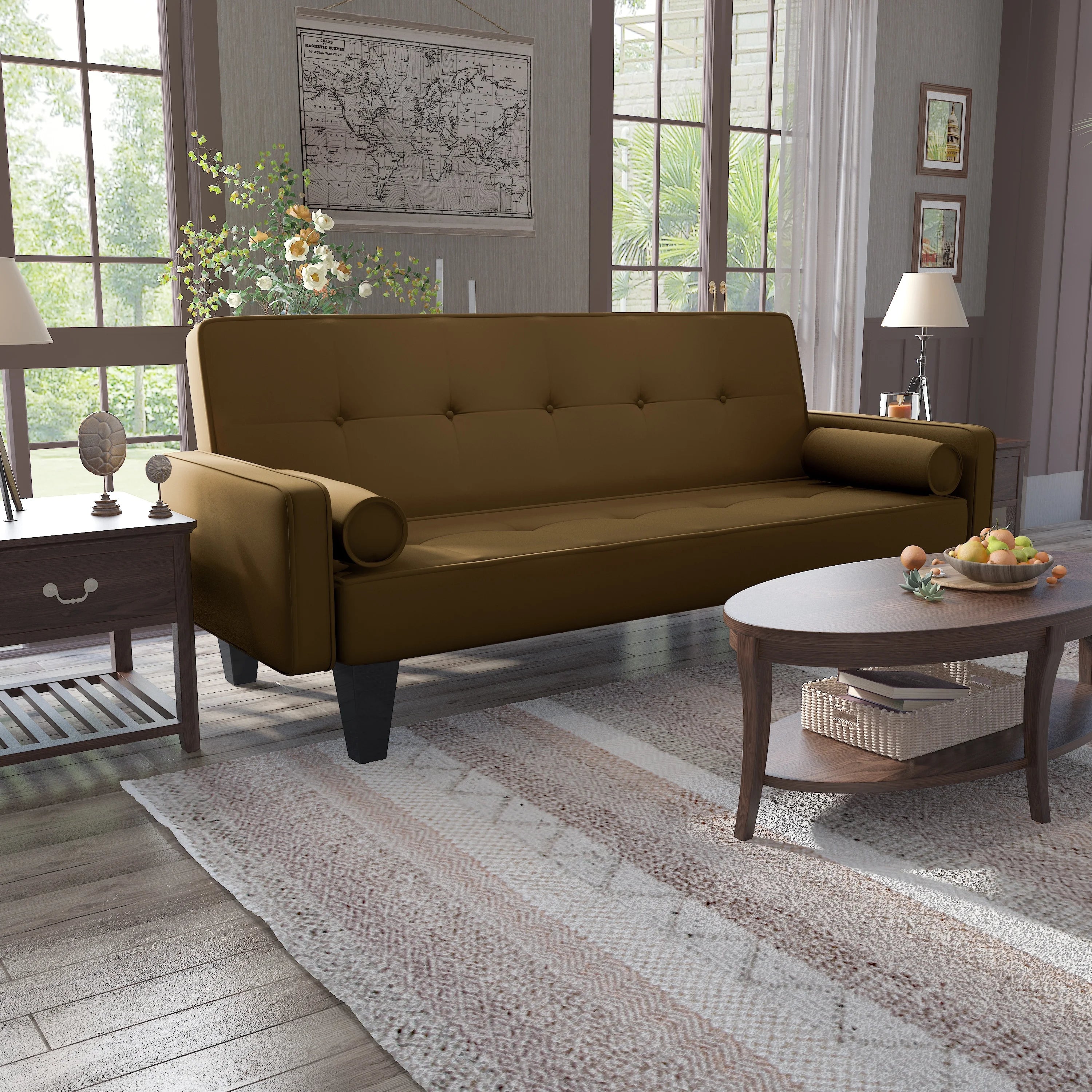 Grey Upholstery Sofa Bed F3877