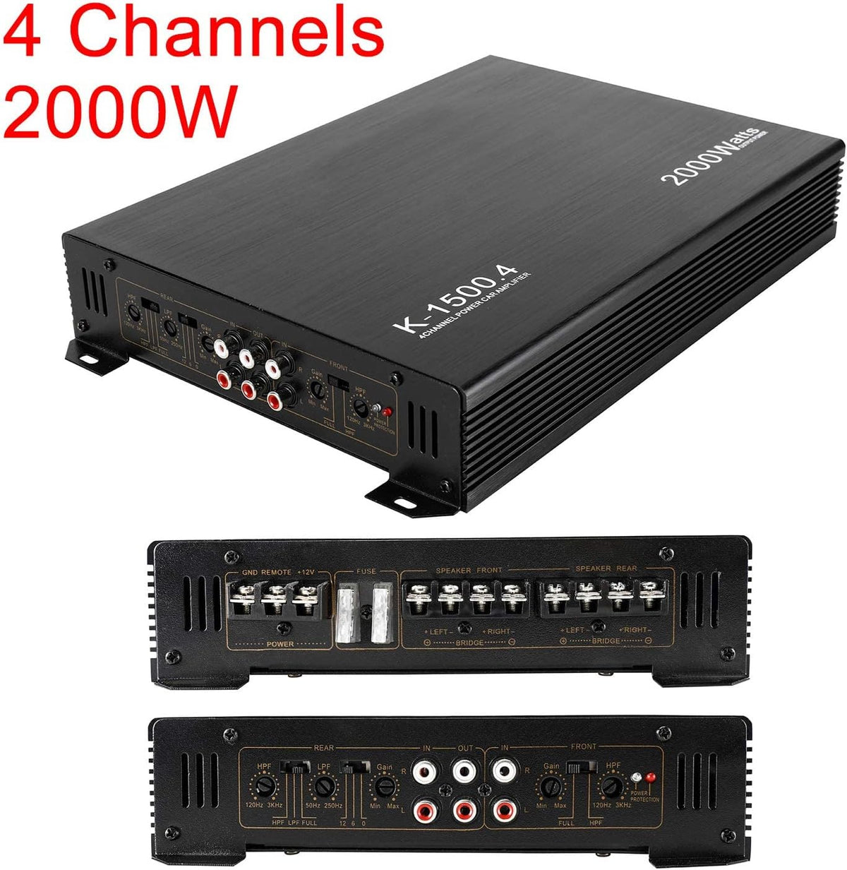 2000W 4 Channel Car Amplifier O848