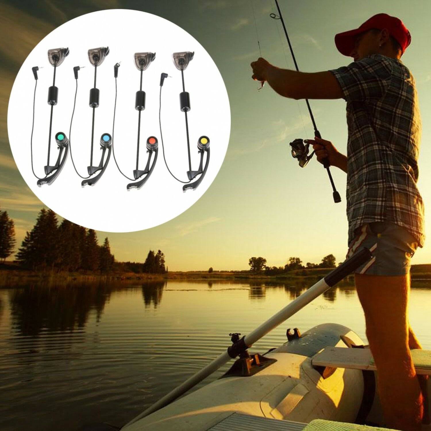 LED Digital Carp Fishing Bite Alarms Indicator Chain Swinger S531463