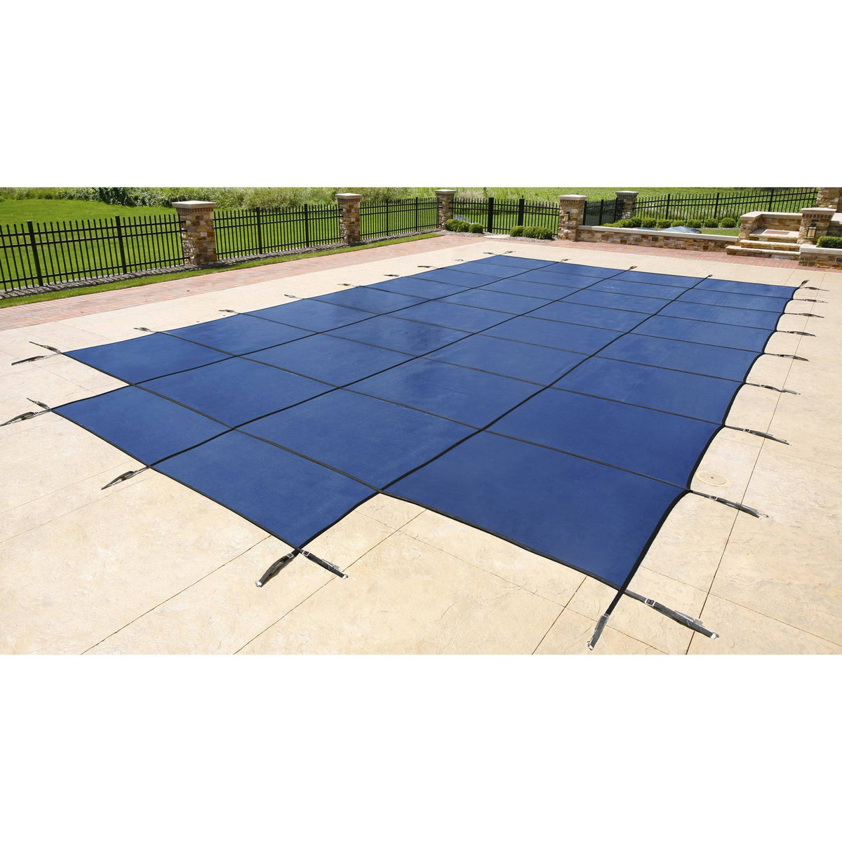 Rectangular In Ground Pool Safety Cover with Center Step N854043
