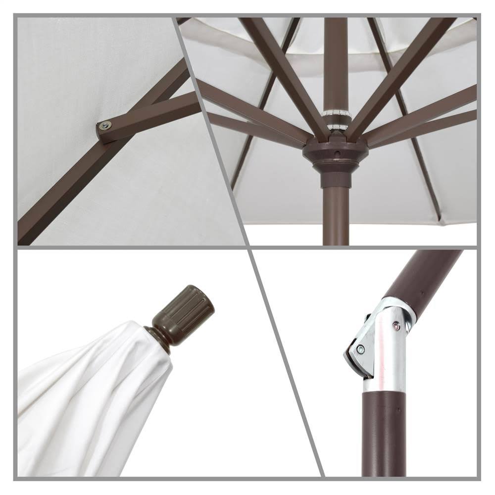 Stone Black Aluminum Market Patio Umbrella L55837