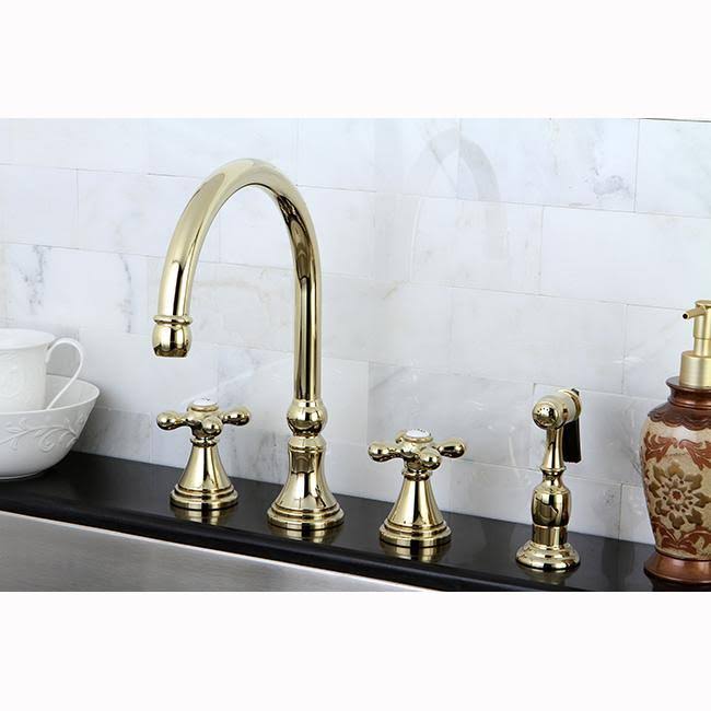 Oil Rubbed Bronze Deck Mount Kitchen Faucet with Brass Sprayer O845