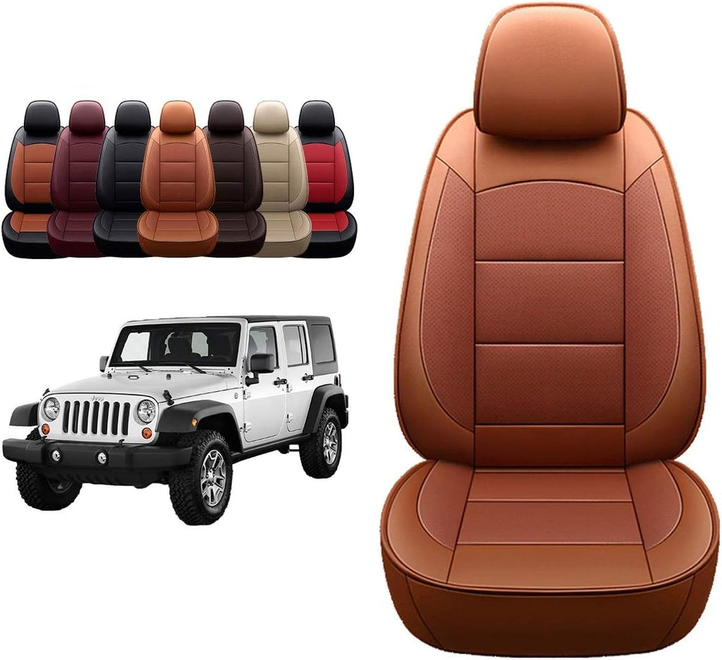 Black Leather Seat Covers for Wrangler JK 4-Door T189