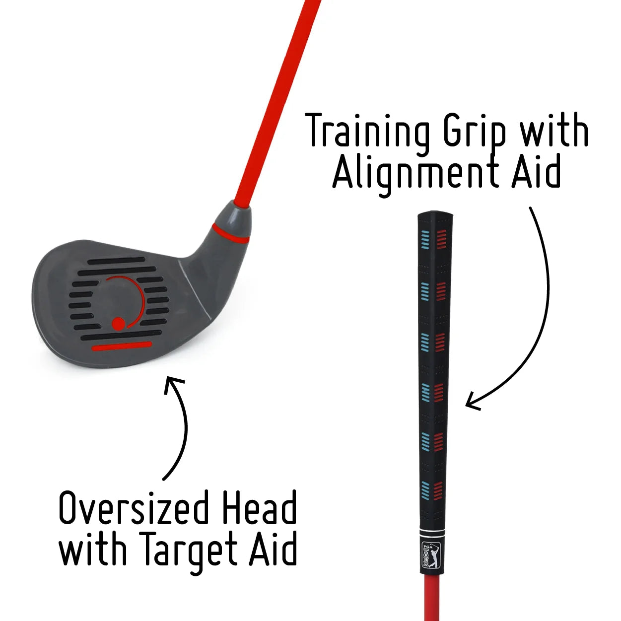 Red 3 Piece Golf Iron Training Set R156