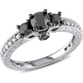 10kt White Gold Three Stone Engagement Ring M59431