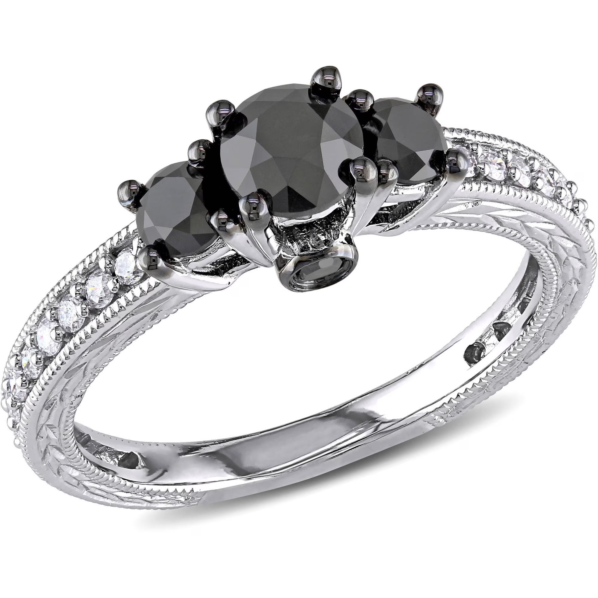 10kt White Gold Three Stone Engagement Ring M59431