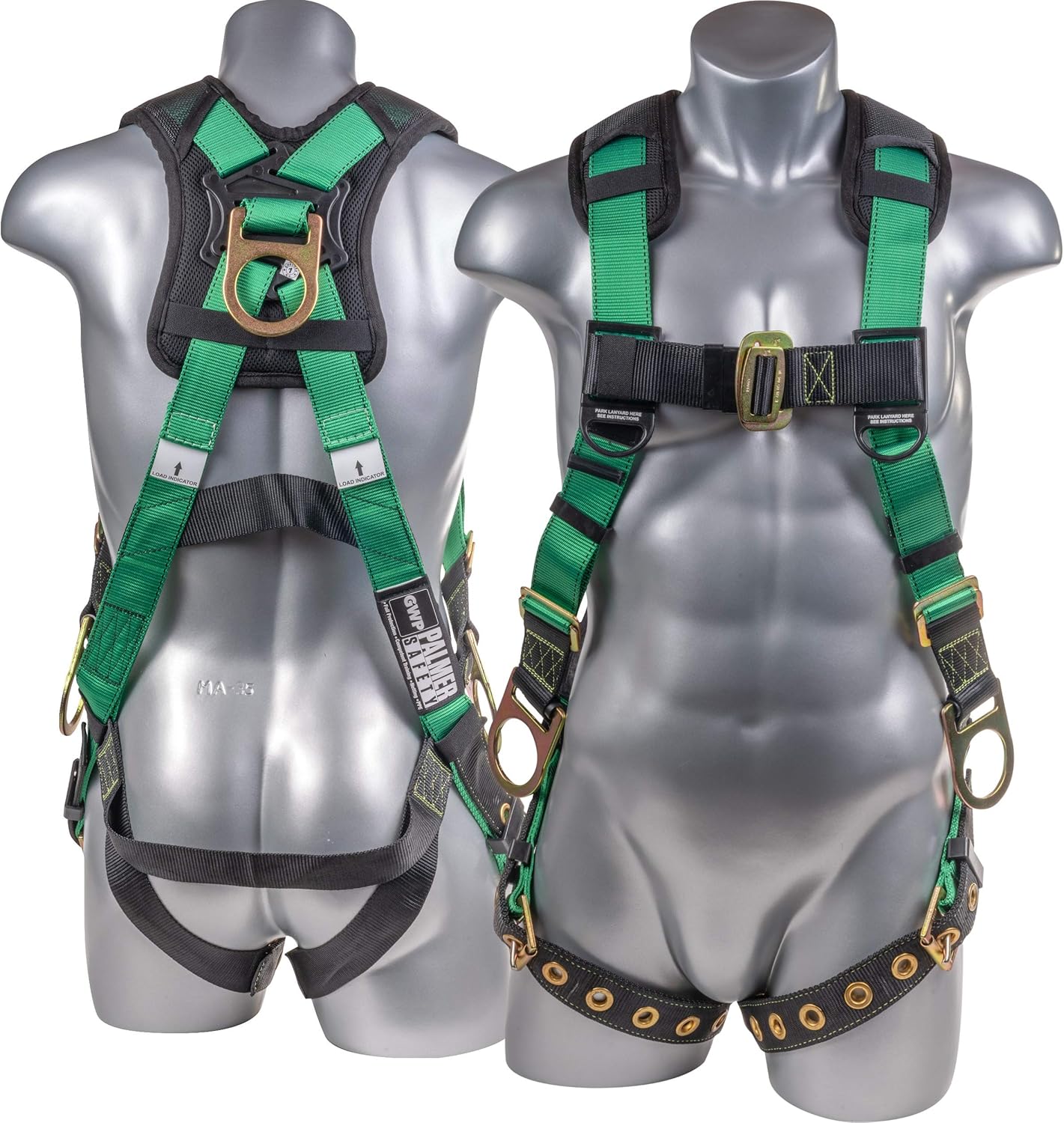 Full Body Harness with 5 Point Adjustment, Dorsal D-ring, Grommet Legs, Side D Rings, Fall Indicators E83173