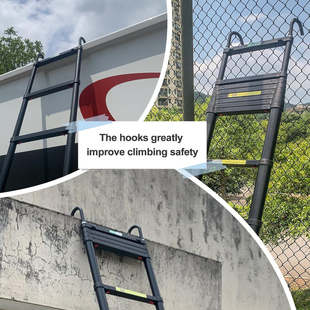 Telescoping Aluminum Extension Ladder 15 FT 330 Pound Capacity C197