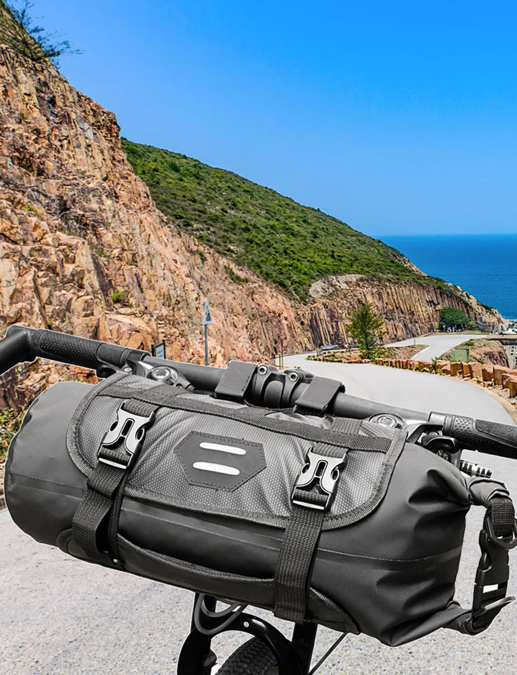 Waterproof Bike Handlebar Bag with Detachable Dry Pack (3-7L) J993707