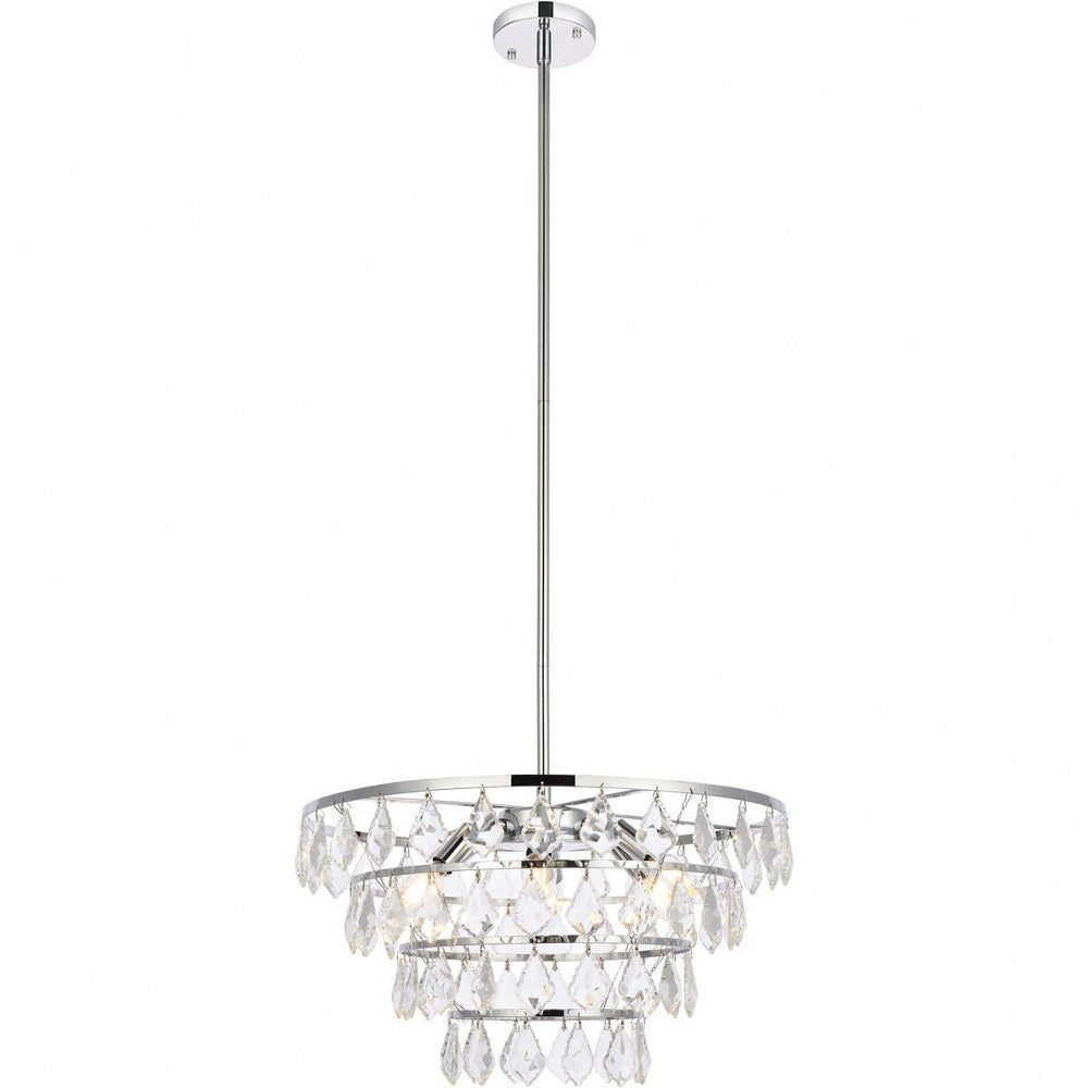 Chrome Finish 6 Light Pendant K862
