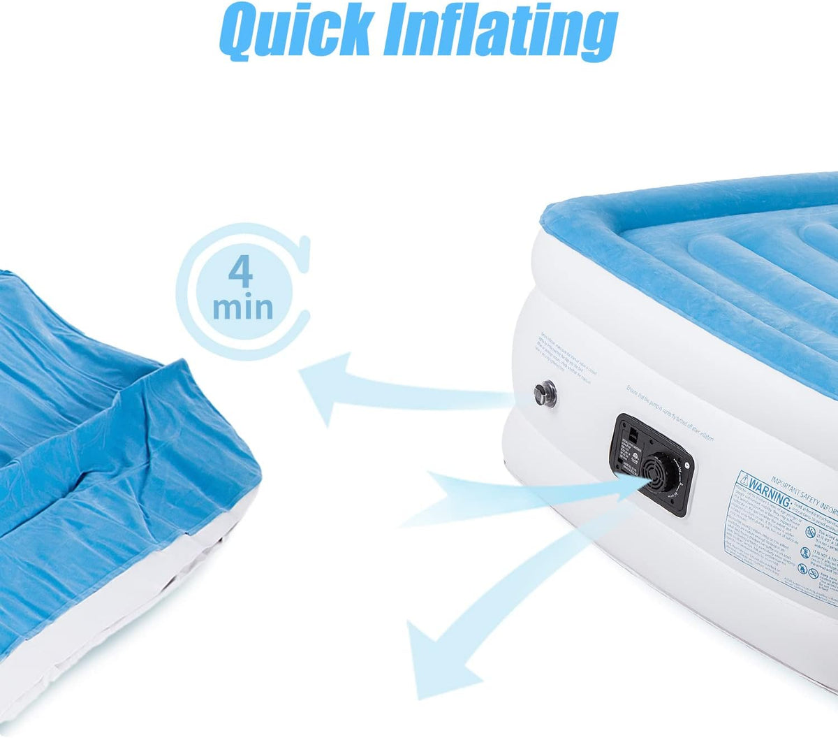 Air Mattress with Electric Internal Pump, Twin 75x40x18 J769
