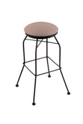 Swivel Bar Stool with Black Wrinkle and Rein Thatch Seat F183919
