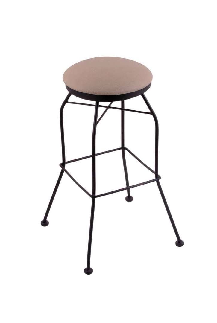 Swivel Bar Stool with Black Wrinkle and Rein Thatch Seat F183919