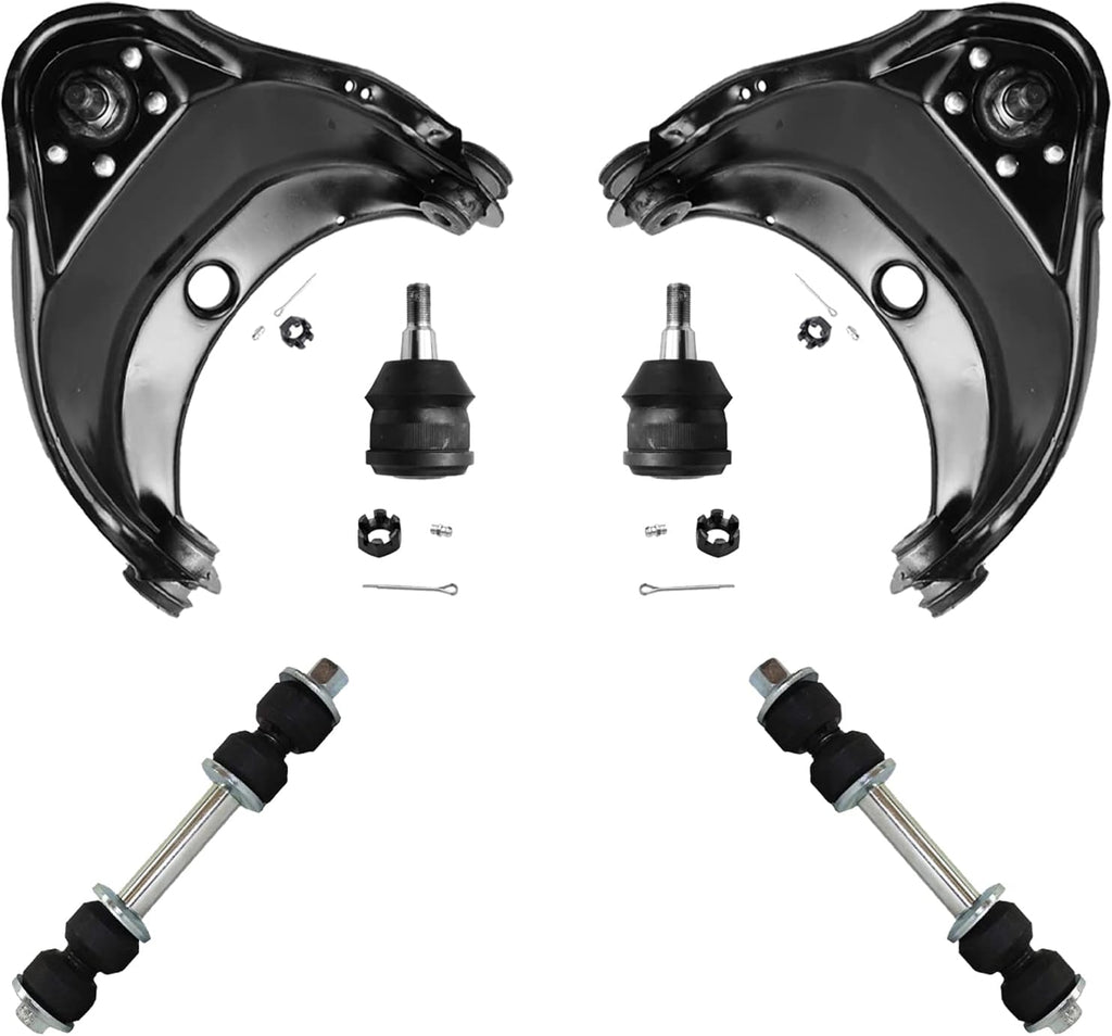 Front Upper Control Arms with Ball Joints and Sway Bars 6pc Set A16662