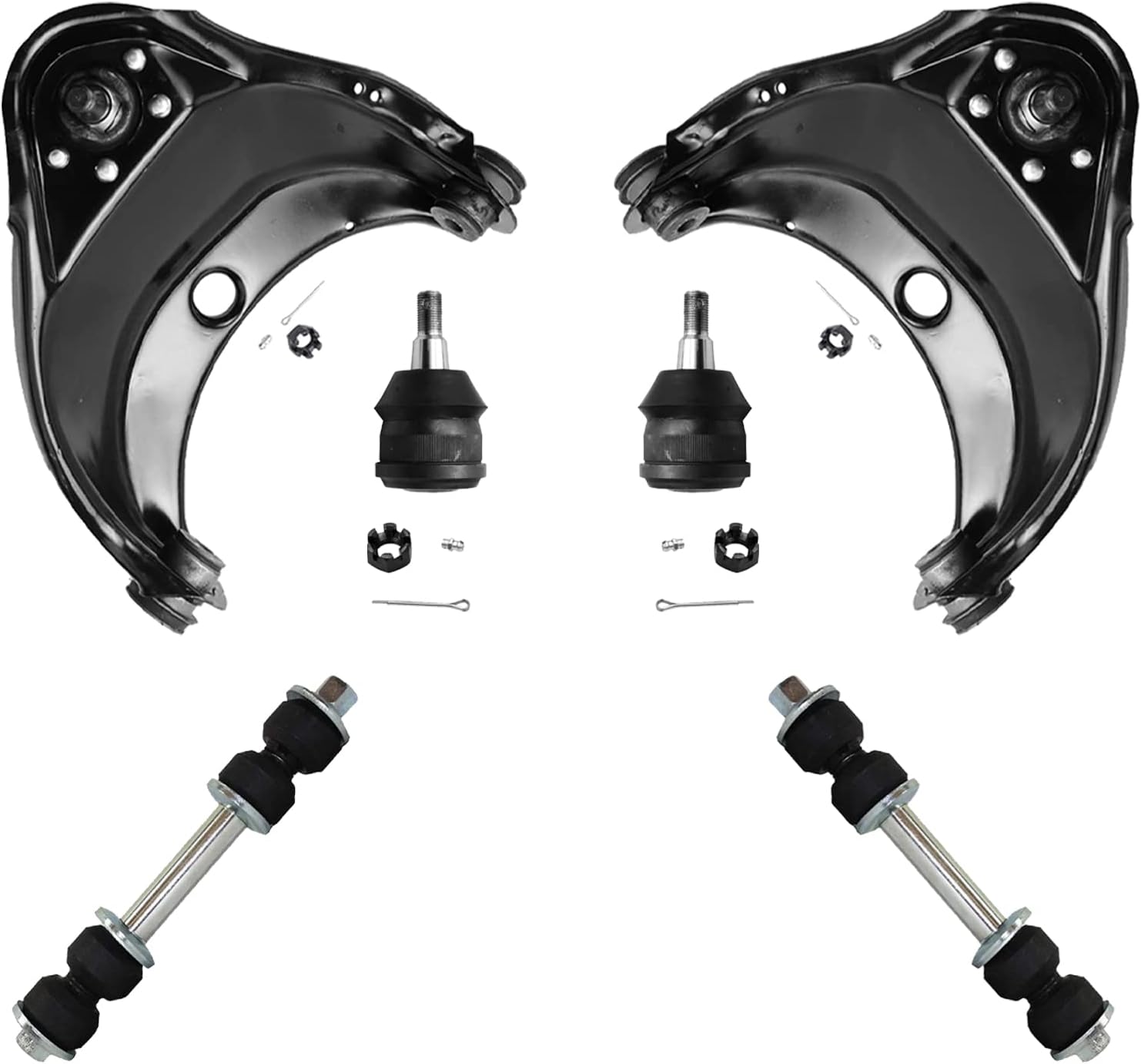 Front Upper Control Arms with Ball Joints and Sway Bars 6pc Set A16662