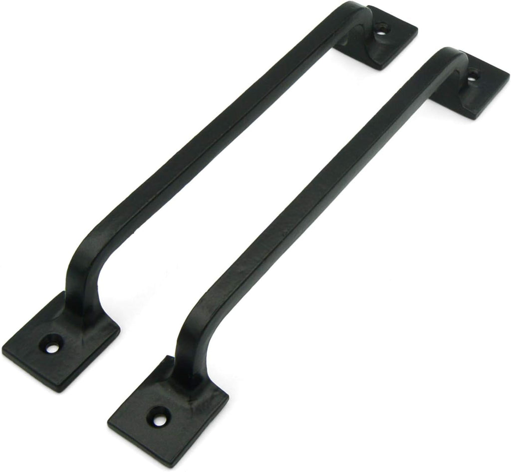 Black Cast Iron Pull Handles 12 inch Set of 2 A139