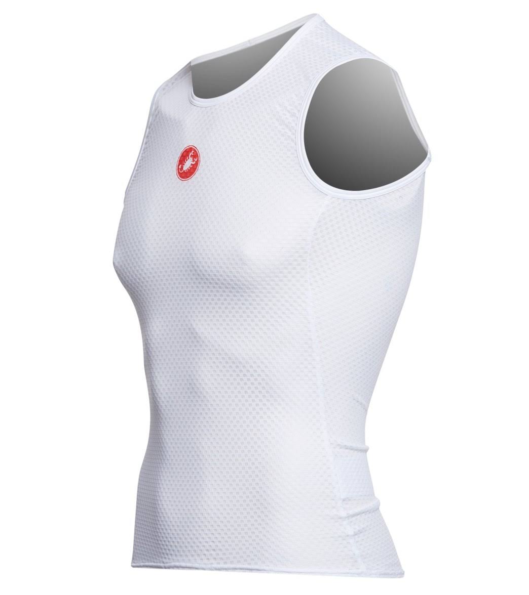 White Sleeveless Base Layer Y392963