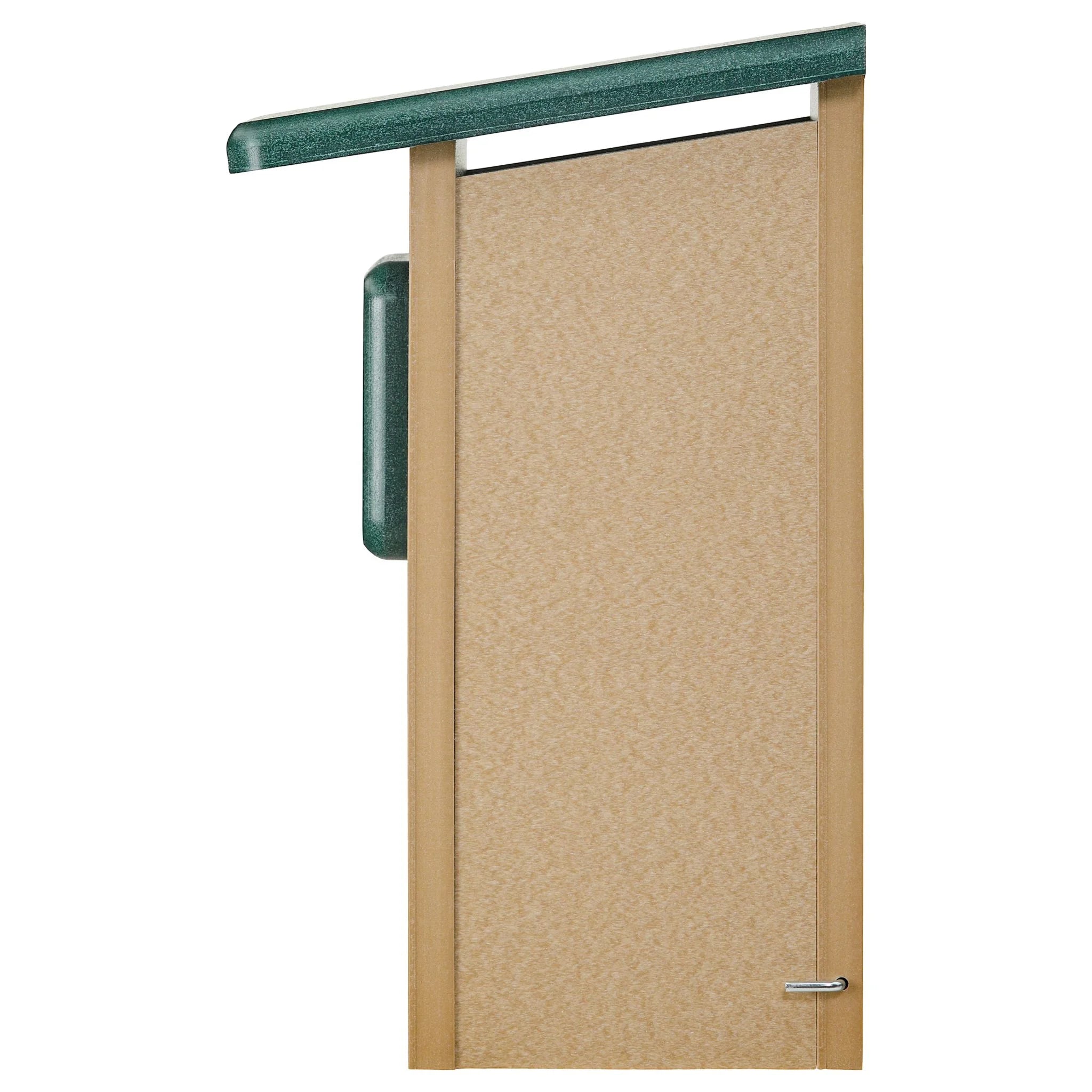 Taupe and Green Recycled Plastic Bluebird House with 1.5" Entrance Hole Y29879