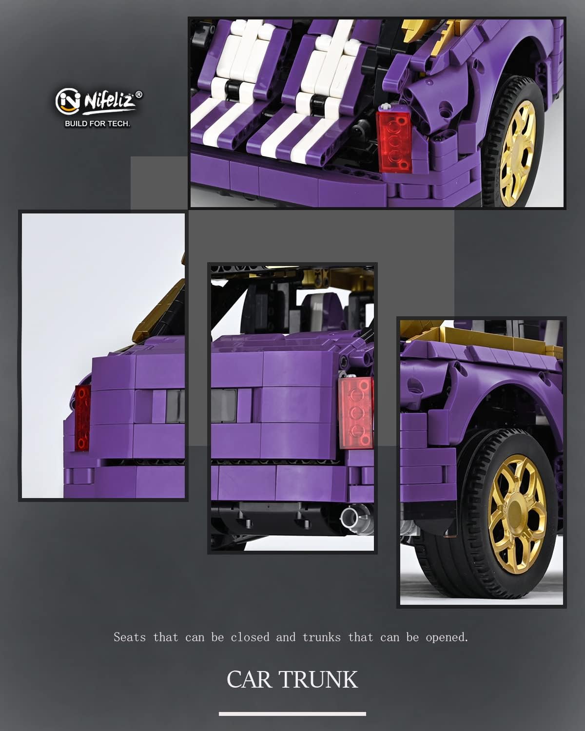 3,161 Pieces Sport Utility Car Building Kit H751