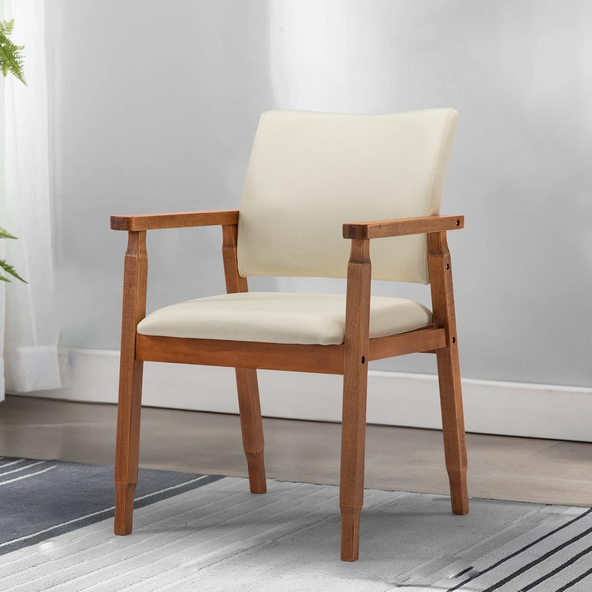 Grey Fabric Wood Dining Chairs B73210