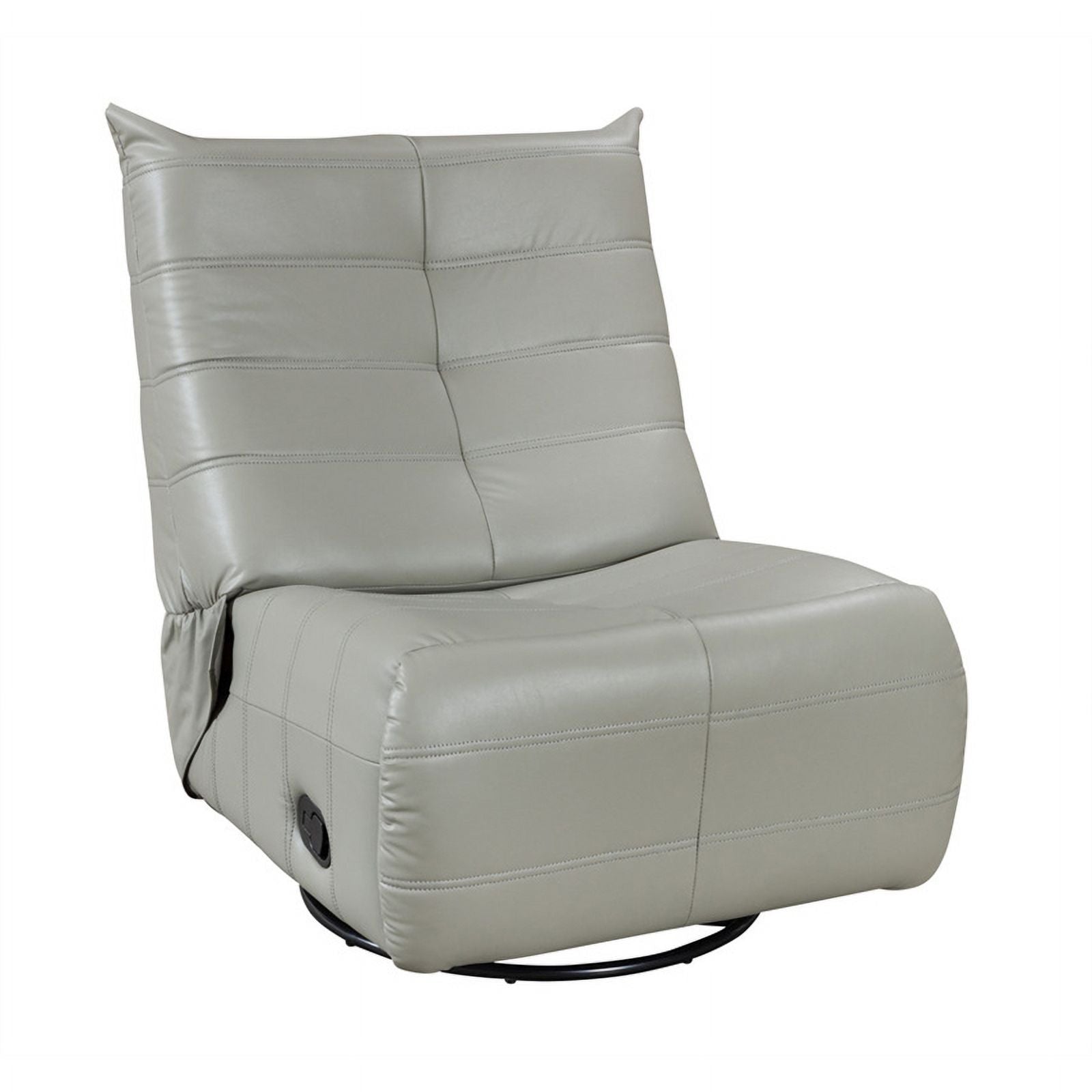 Green Faux Leather Swivel Glider Recliner F958