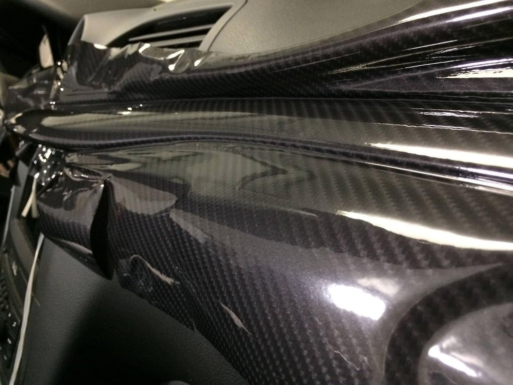 High Gloss Black 3D Carbon Fiber Look Cast Vinyl Wrap (5ft x 5ft) Pack of 2 N493
