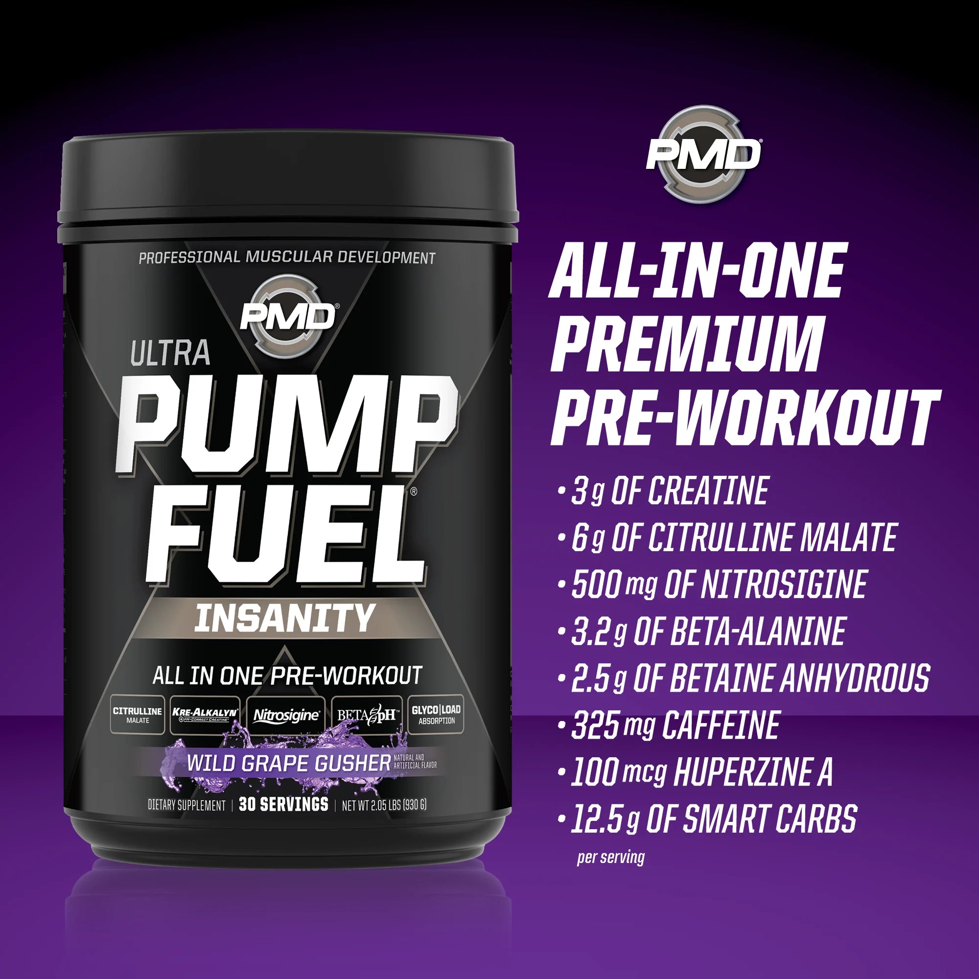 Wild Grape Gusher Pre Workout Drink Mix (30 Servings) W12408