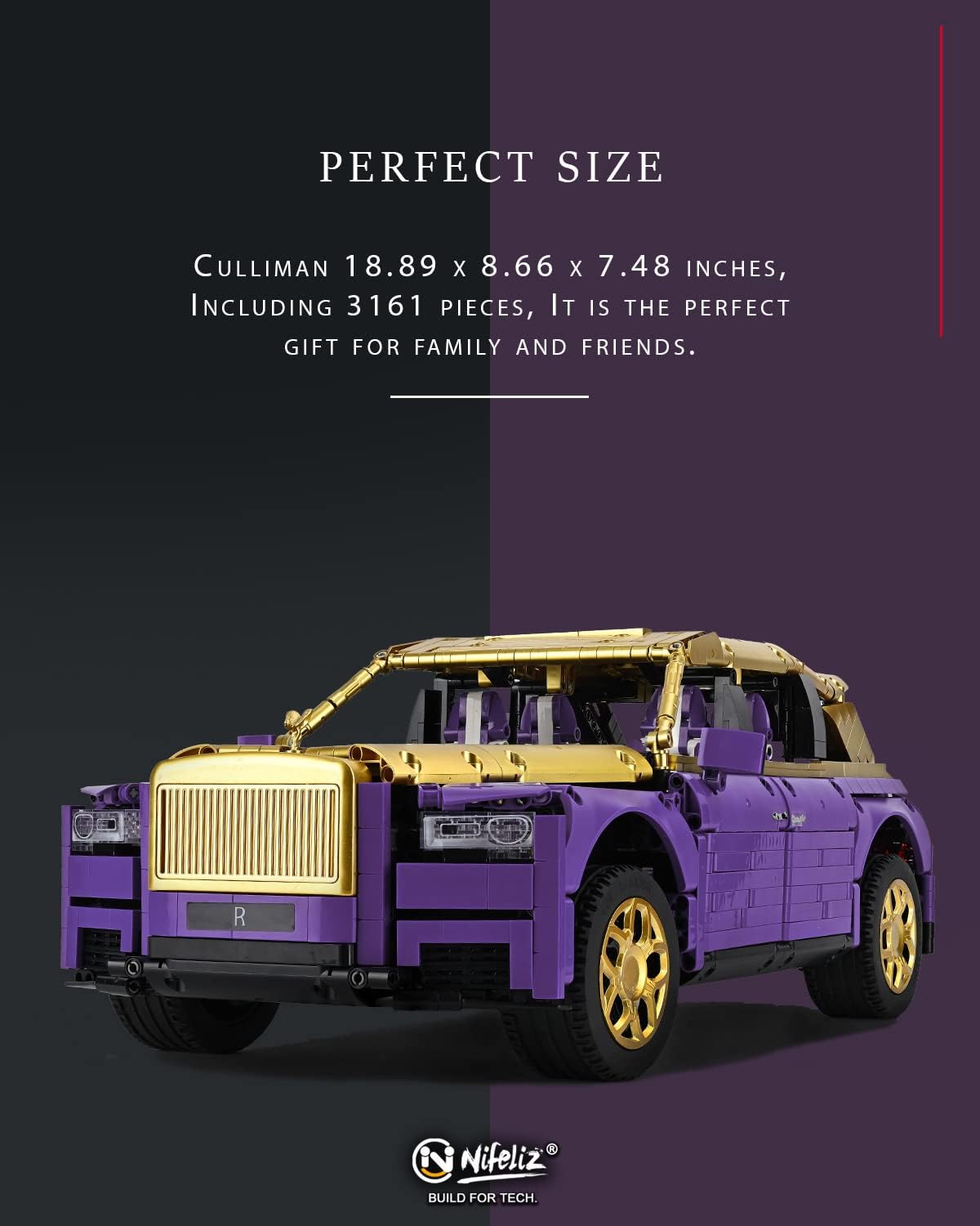 3,161 Pieces Sport Utility Car Building Kit H751