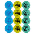 12 PACK GREY GREEN BLUE Lightweight Flying Disc F3306
