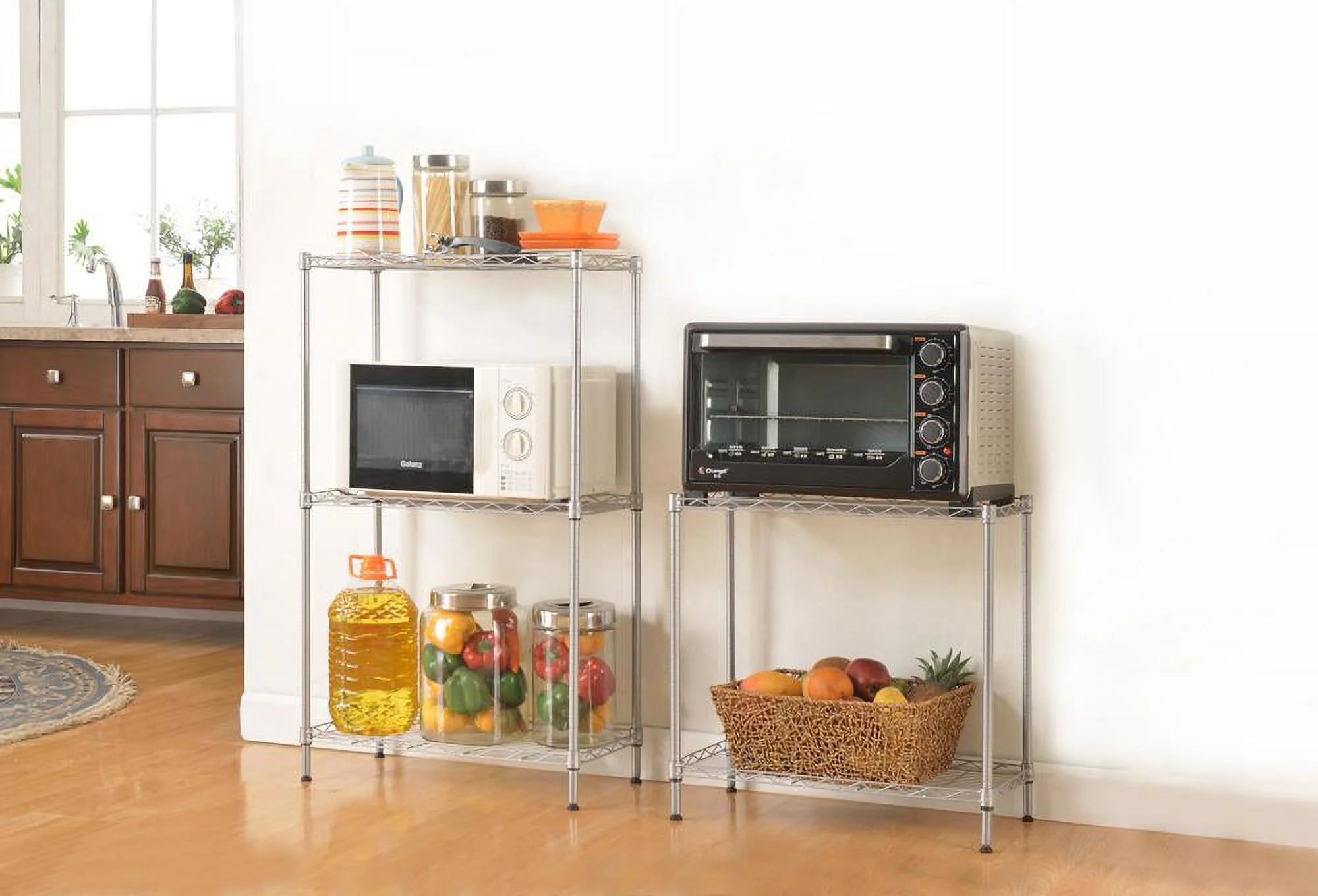 5 Tier Wire Shelving Rack Storage Unit Silver B974095