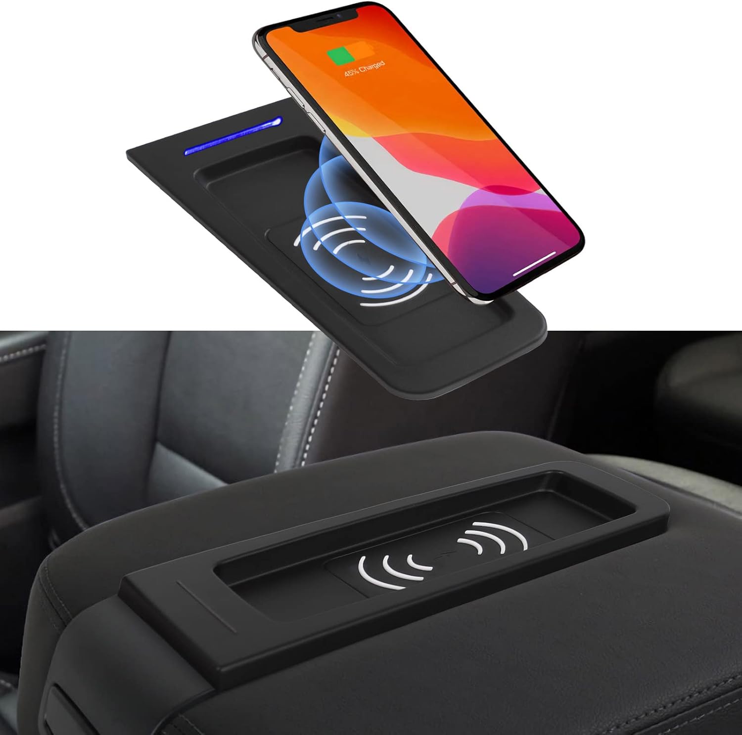 Wireless Charger Tray Center Console Charging Pad 15W Fast Wireless Phone Charger J703579
