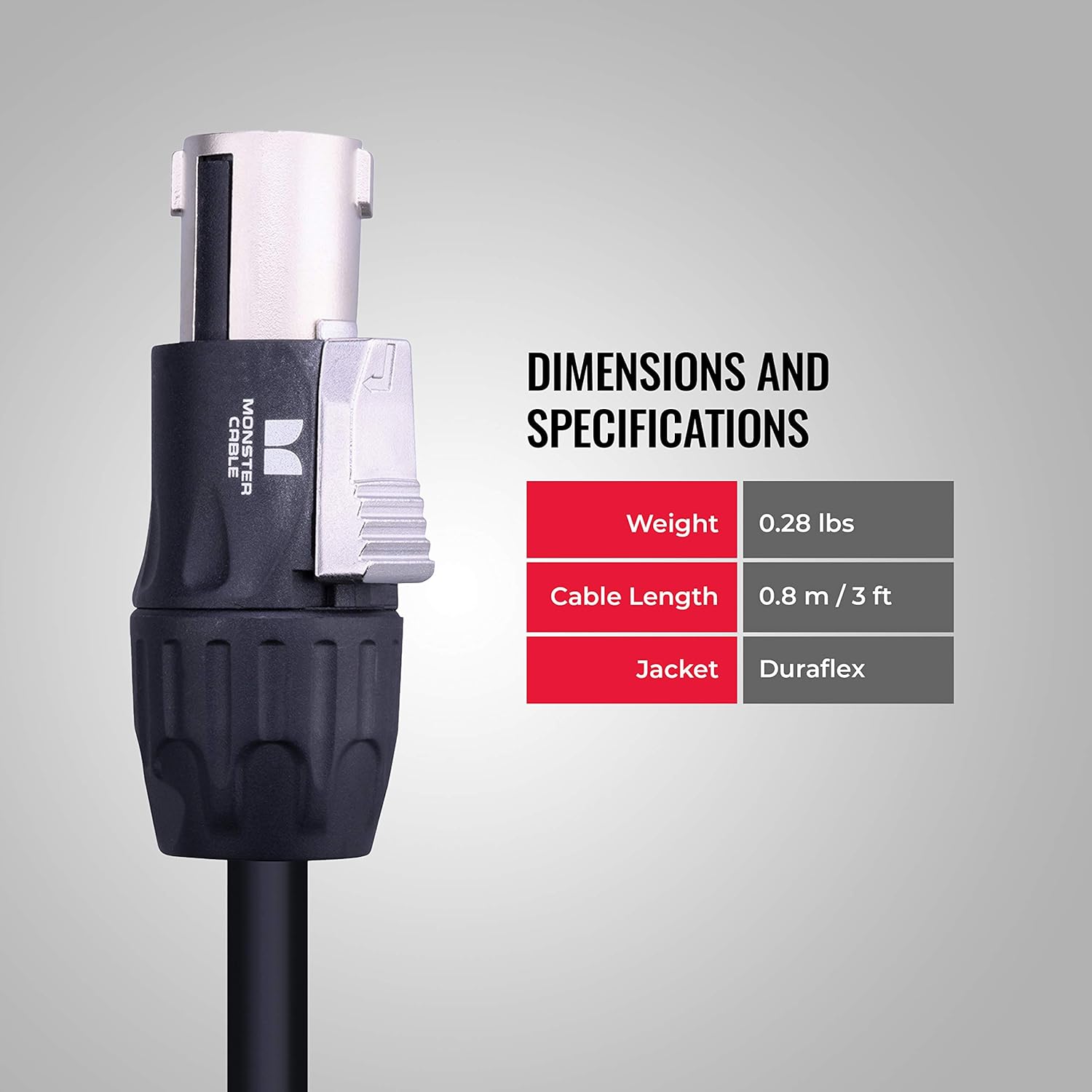 3 ft Speaker Cable with SpeakOn Connectors, Pack of 2 C786802