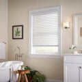 White Cordless Faux Wood Blind R600