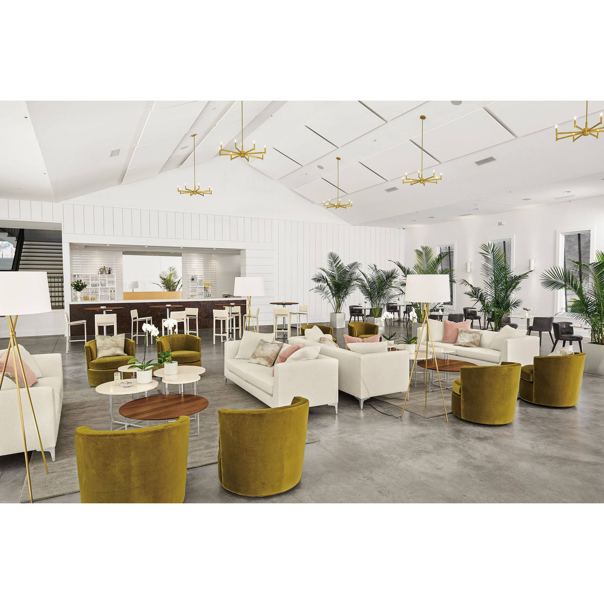White Round Bar Table with Stainless Steel Frame Base P96475