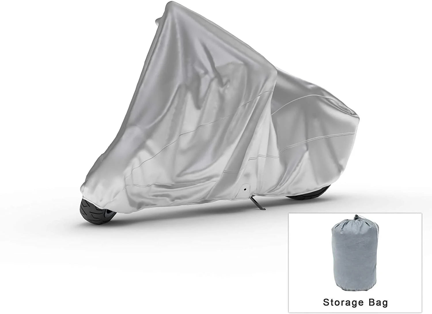 Motorcycle Cover with Reinforced Securing Straps and Storage Bag O182900