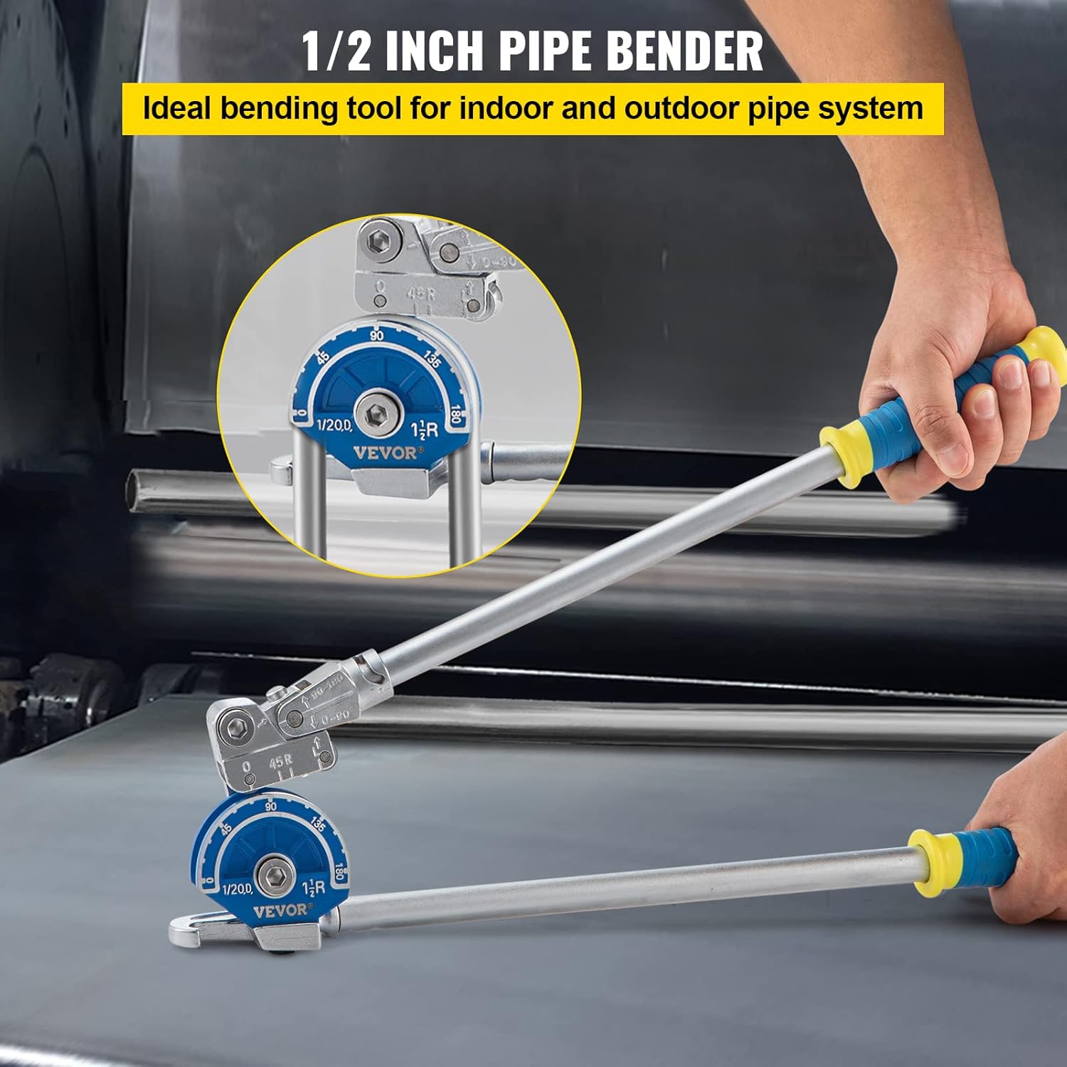 Tube Bender, 1/2 inch Manual Bending for Aluminum and Stainless Steel Pipes S689221