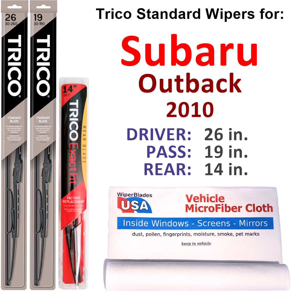 Subaru Outback Wiper Blades Set of 3 I55789