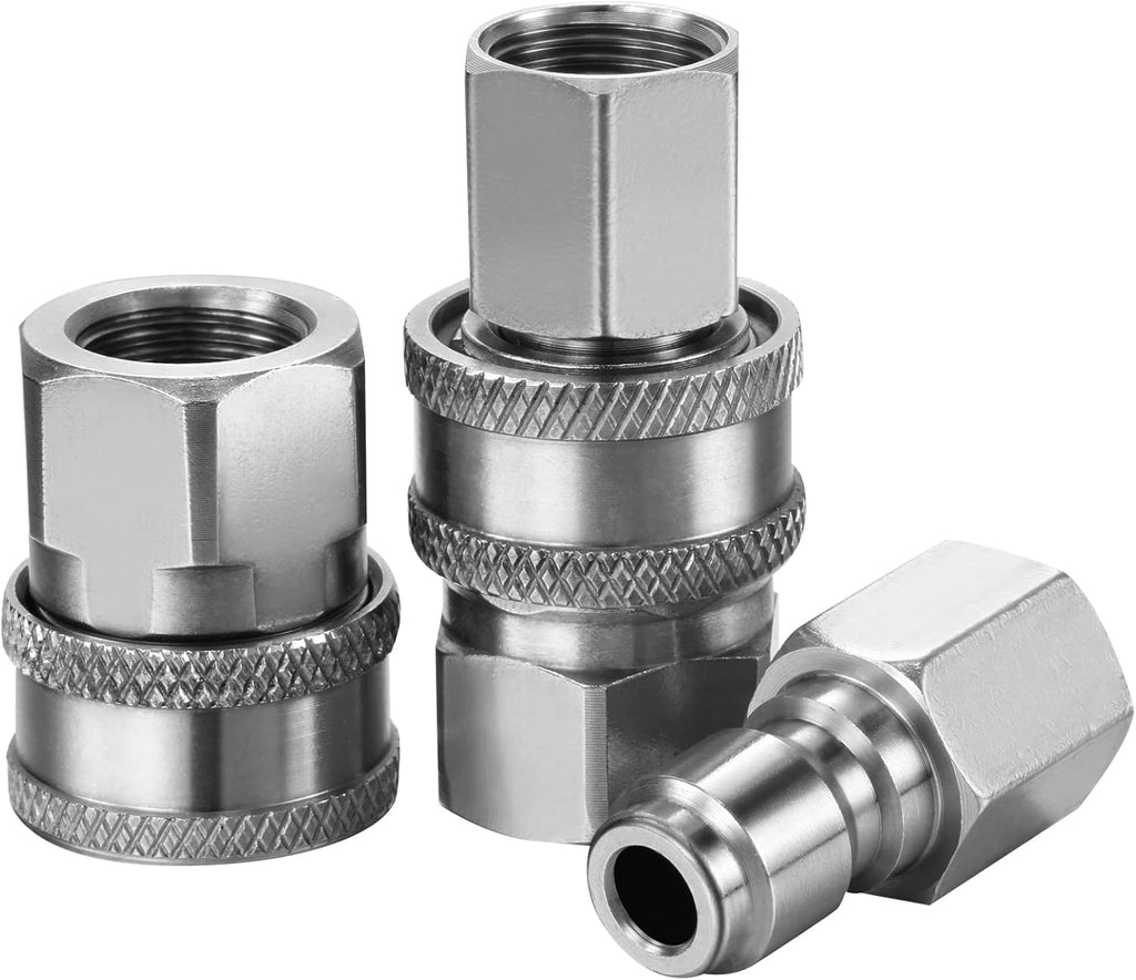 8 Sets NPT 3/8 Inch Stainless Steel Quick Hose Connector Fittings E425704