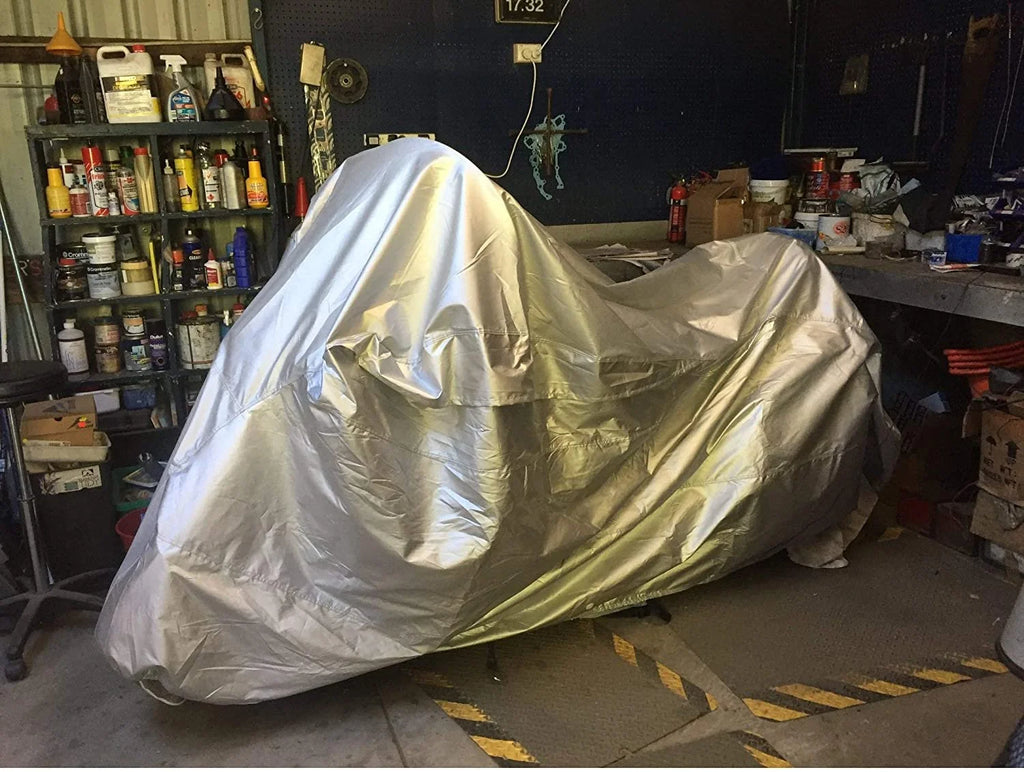 Motorcycle Cover with Securing Straps and Storage Bag E800777