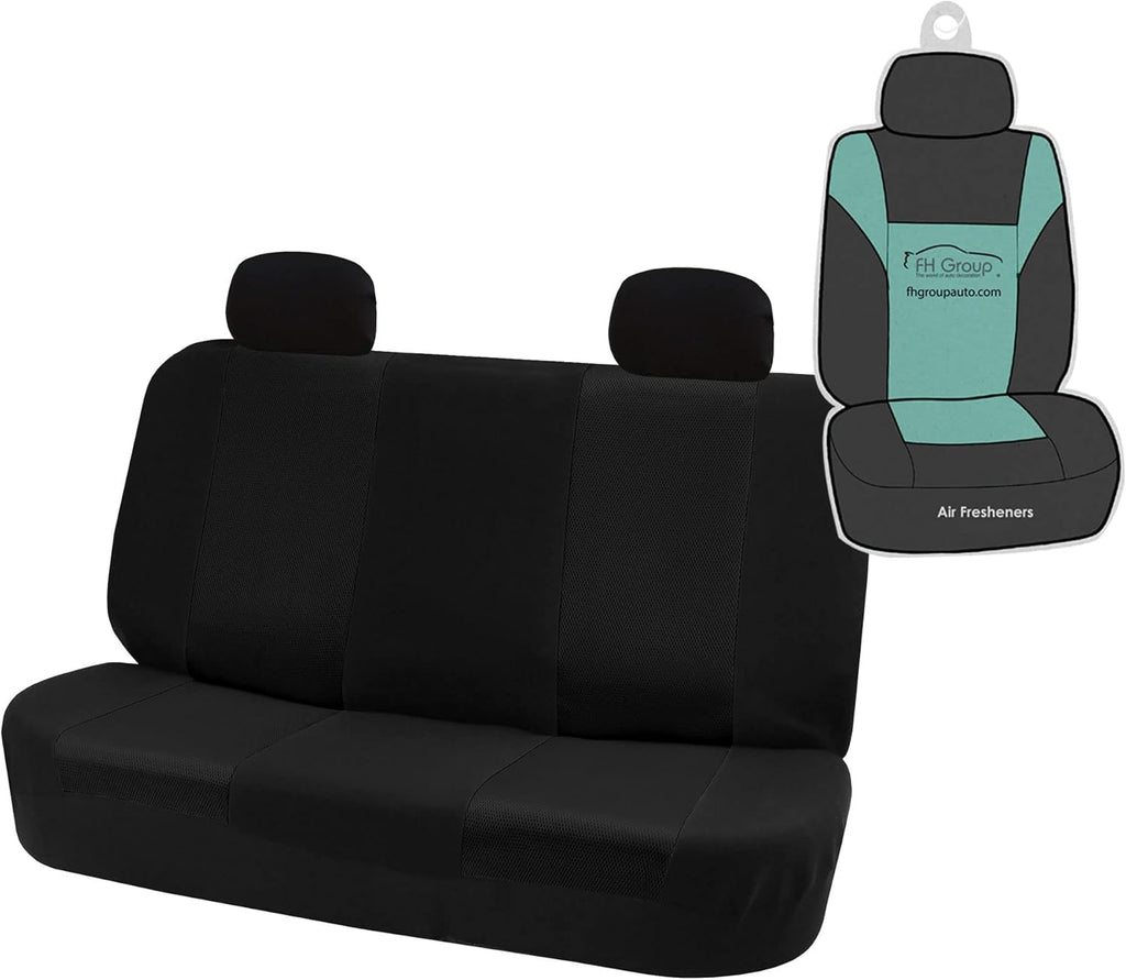 Black Cloth High Back Car Seat Covers Front Set Pack of 2 W60262