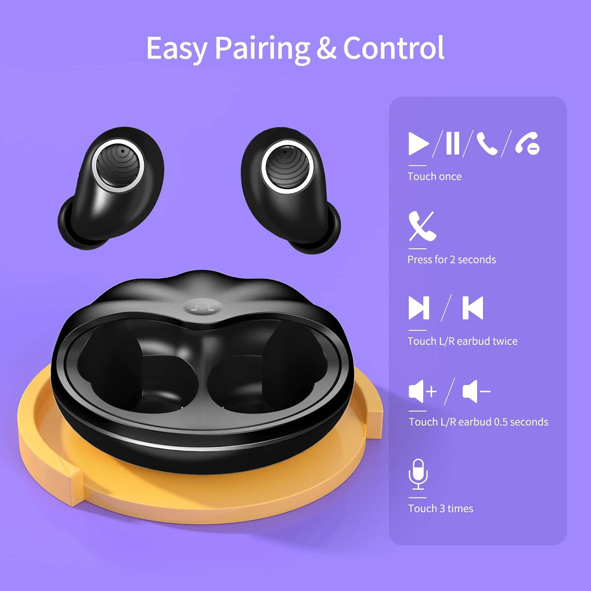 True Wireless Earbuds with Portable Charging Case S5796