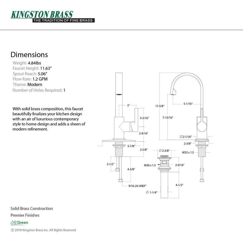 Polished Chrome Single-Handle Bathroom Faucet C45201
