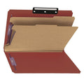 Red Legal Size Pressboard File Folder with Fasteners, 10 per Box Z44811