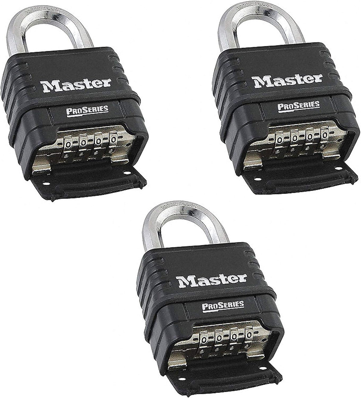 3 Pack Die Cast Combination Padlock E45552