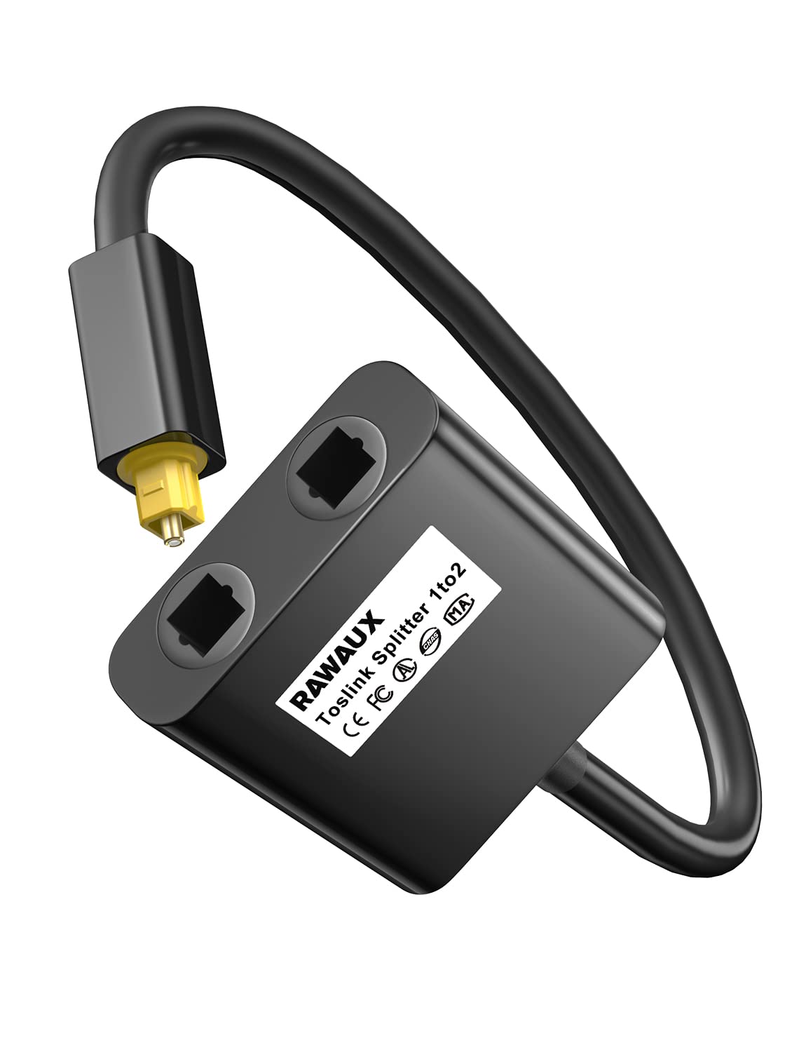 24K Gold Plated Toslink Optical Splitter 1 in 2 Out S234
