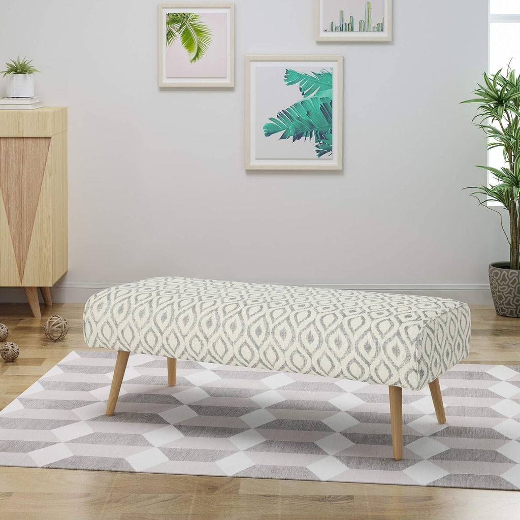 Charcoal Fabric Ottoman Q894