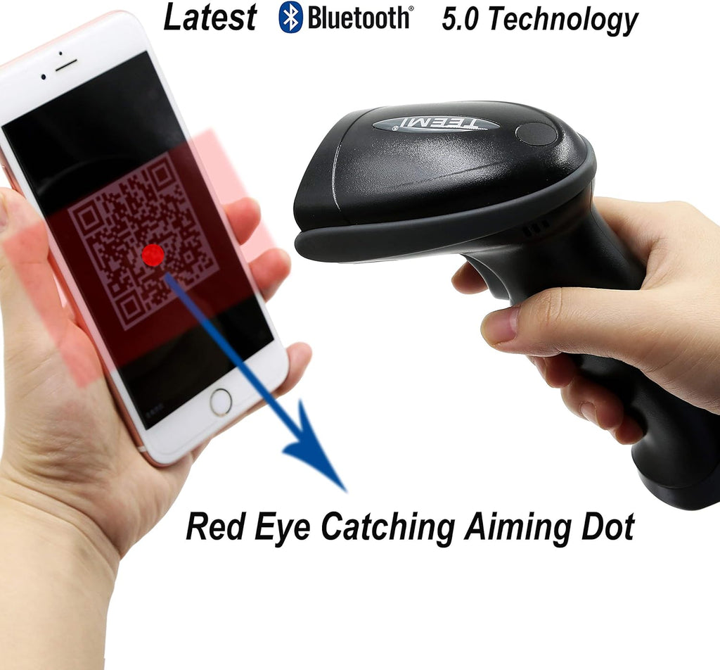 1D 2D Bluetooth Barcode Scanner with USB Cradle Charge Station G7301