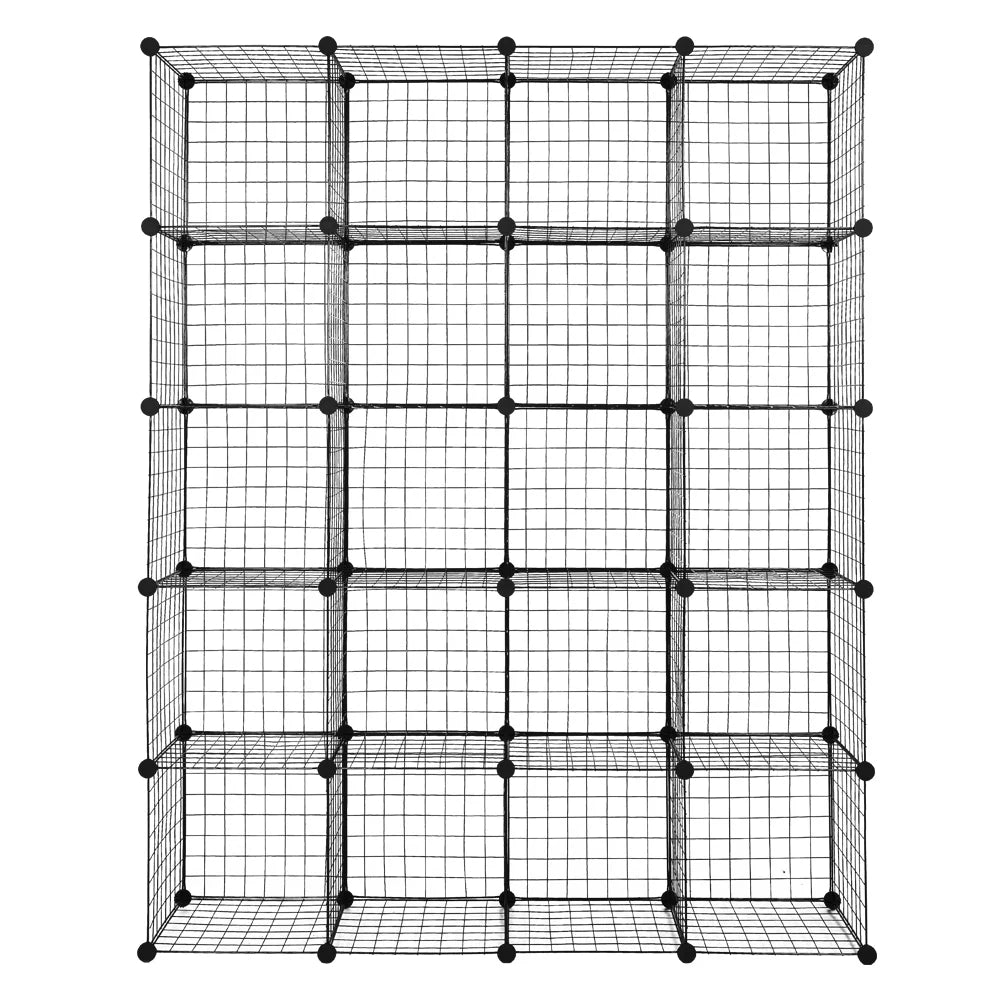 20-Cube Wire Cube Storage Shelves Modular Organizer Bookcase E427627