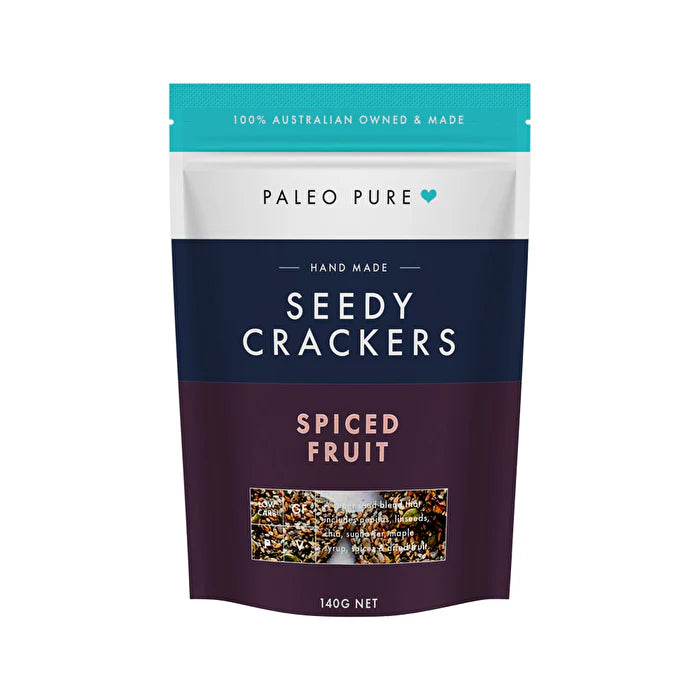 Spiced Fruit Seedy Crackers 140g N223