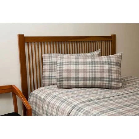Orange Flannel Plaid Sheet Set P970